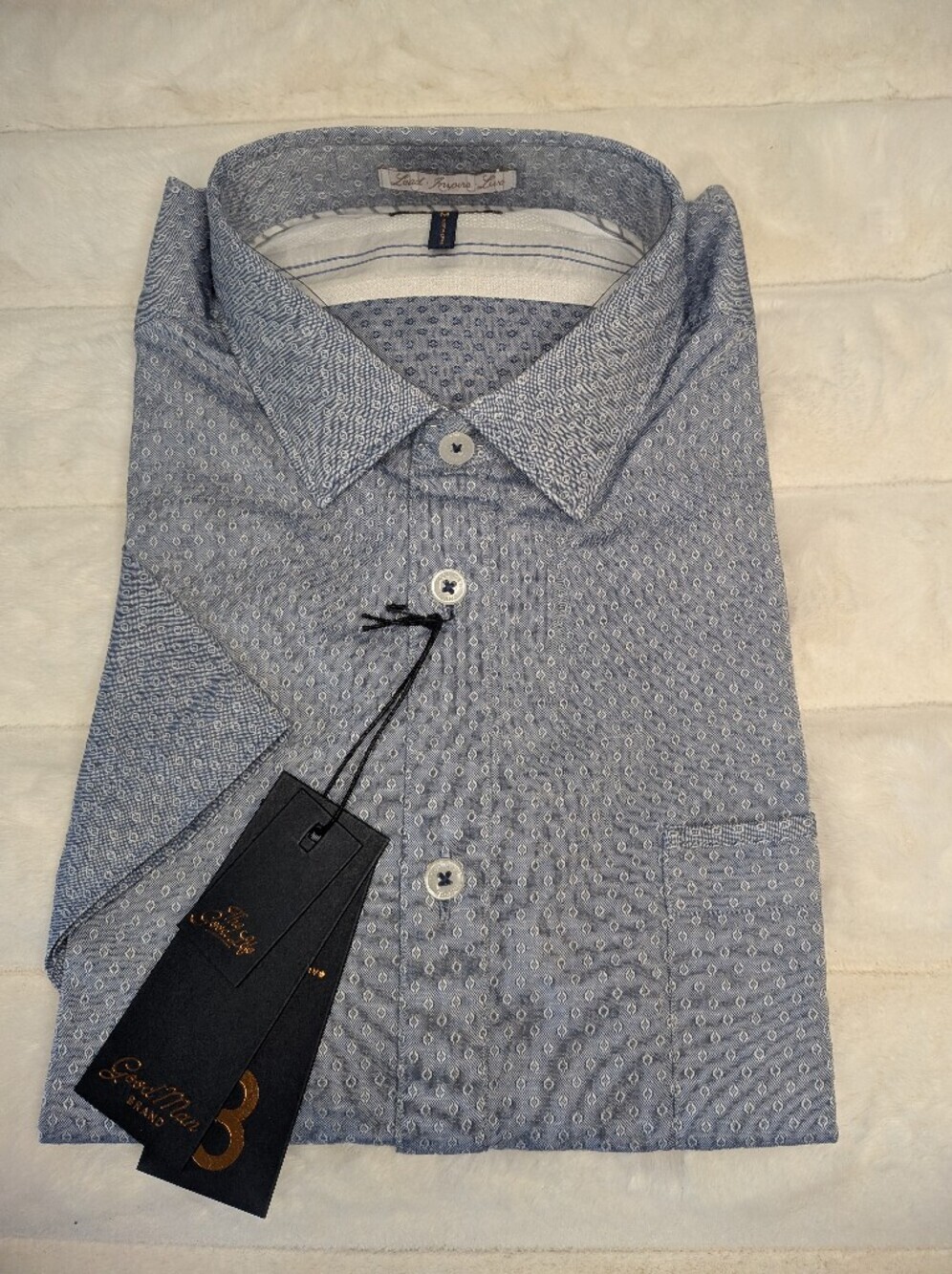 Good Man Brand Casual Button Down Short Sleeve Shirt Medium NWT